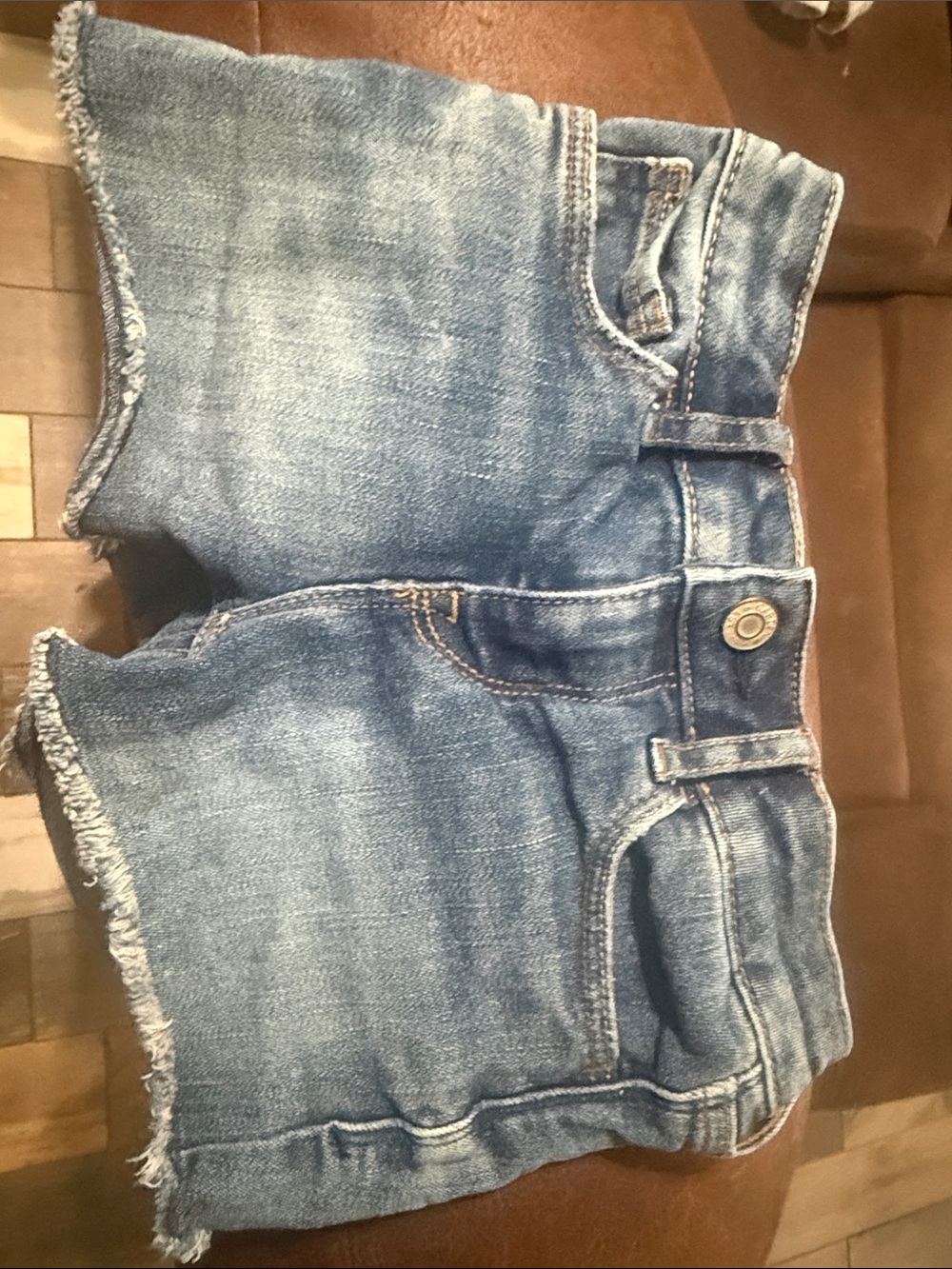 Kids Denim Cutoff Shorts - Blue